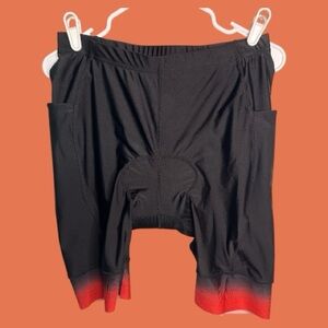 Przewalski Men's Padded  Black and Red Cycling Shorts Size Small